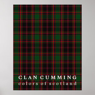 Affiches Clan Cumming couleurs écossaise Tartan