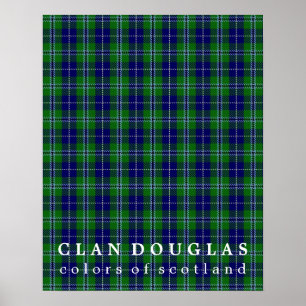 Affiches Clan Douglas Colors d'Ecosse Tartan