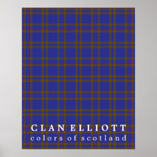 Affiches Clan Elliott Colors of Scotland Tartan