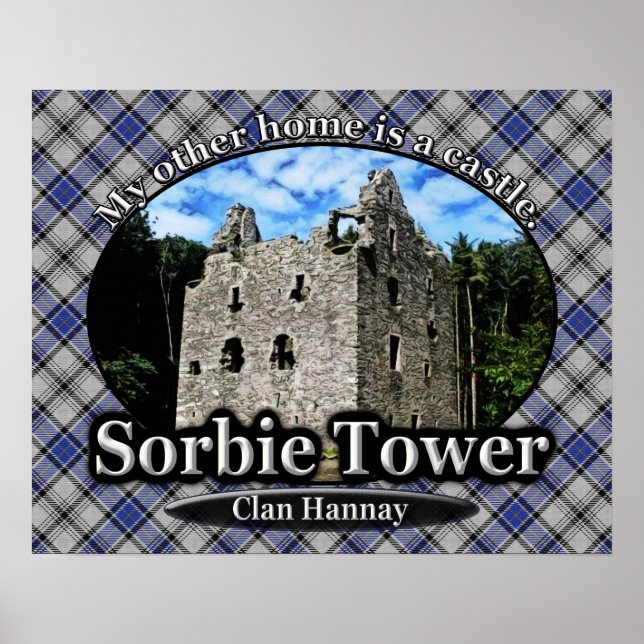 Affiches Clan Hannay Sorbie Tower Castle Scotland (Devant)