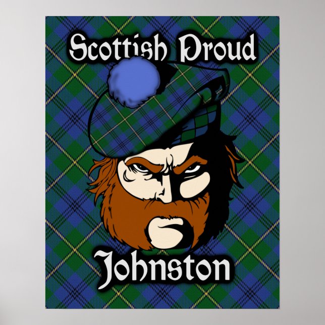 Affiches Clan Johnstone Johnston Scottish Tartan (Devant)