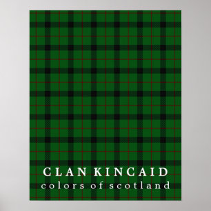 Affiches Clan Kincaid couleurs écossaise Tartan