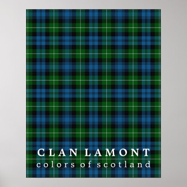 Affiches Clan Lamont couleurs écossaise Tartan (Devant)