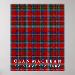 Affiches Clan MacBean Couleurs de Tartan écossais
