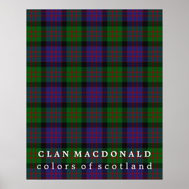 Affiches Clan MacDonald Couleurs d'Ecosse Tartan (Devant)