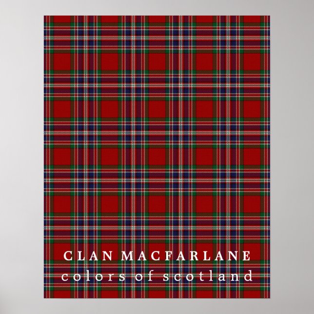 Affiches Clan MacFarlane Couleurs du Tartan écossais (Devant)