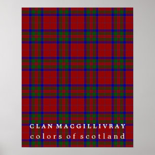 Affiches Clan MacGillivray Couleurs de Tartan écossais