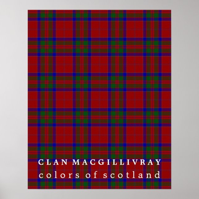 Affiches Clan MacGillivray Couleurs de Tartan écossais (Devant)