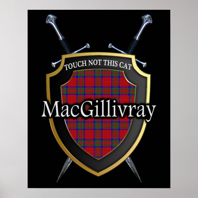 Affiches Clan MacGillivray Scottish Shield & Swords (Devant)