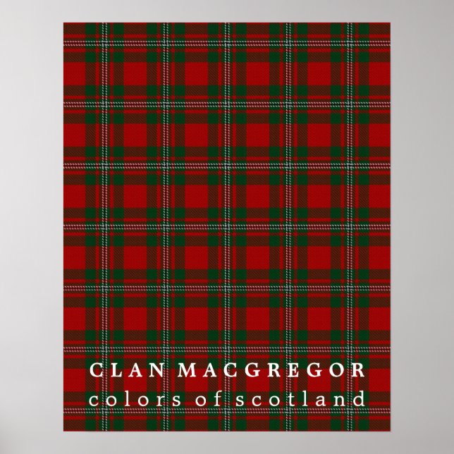 Affiches Clan MacGregor Couleurs de Tartan écossais (Devant)