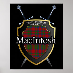 Affiches Clan MacIntosh Tartan Scottish Shield & Swords