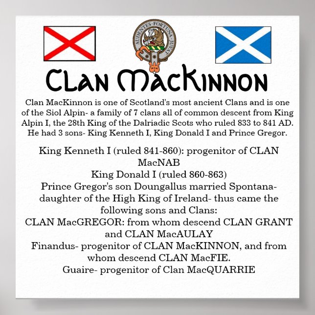 Affiches Clan MacKinnon et Siol Alpin - Les 7 Clans (Devant)