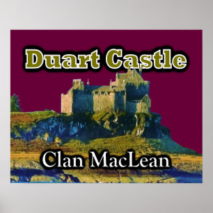 Affiches Clan MacLean Duart Castle Personnaliser Sky Color