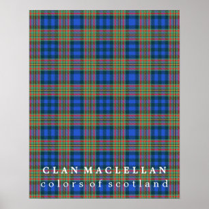Affiches Clan MacLellan Couleurs du Tartan écossais