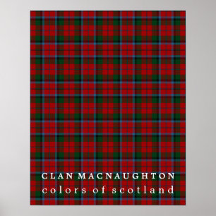 Affiches Clan MacNaughton Couleurs du Tartan écossais