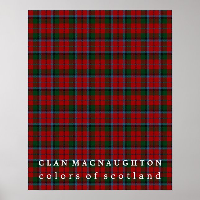 Affiches Clan MacNaughton Couleurs du Tartan écossais (Devant)