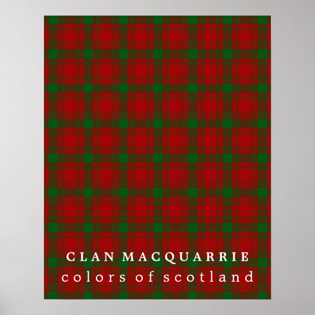 Affiches Clan MacQuarrie Couleurs de Tartan écossais (Devant)