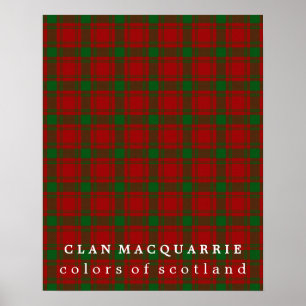Affiches Clan MacQuarrie Couleurs du Tartan écossais
