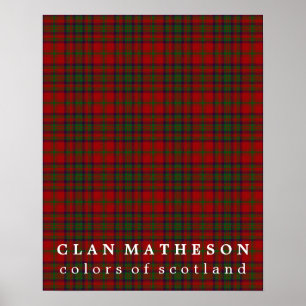 Affiches Clan Matheson Couleurs écossaises Tartan