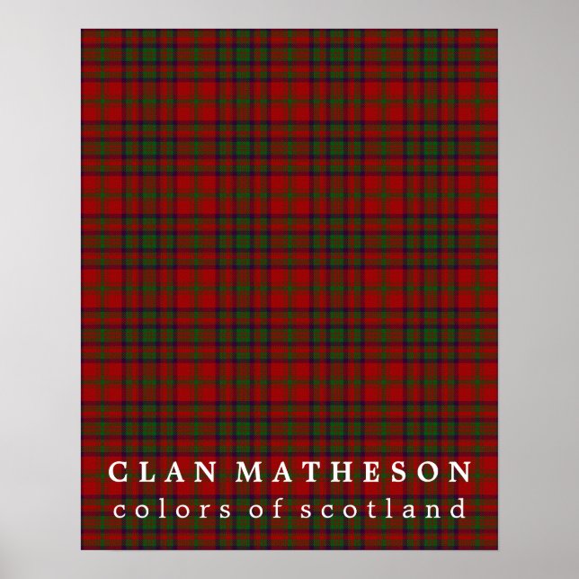 Affiches Clan Matheson Couleurs écossaises Tartan (Devant)