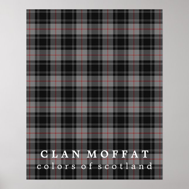 Affiches Clan Moffat couleurs écossaise Tartan (Devant)