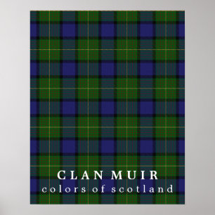 Affiches Clan Muir Couleurs écossaises Tartan