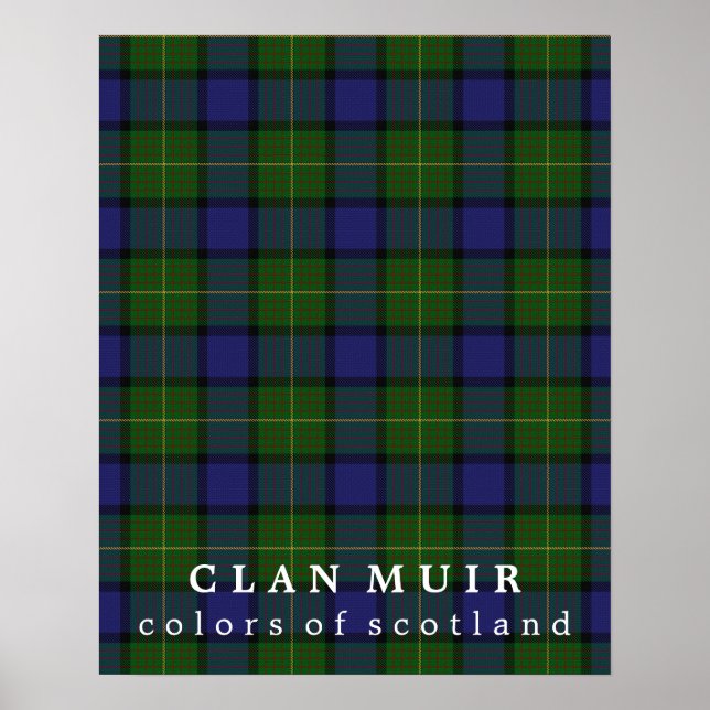 Affiches Clan Muir Couleurs écossaises Tartan (Devant)