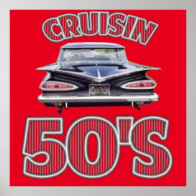 Affiches Classic Cars Cruisin Cinquante Poster. (Devant)