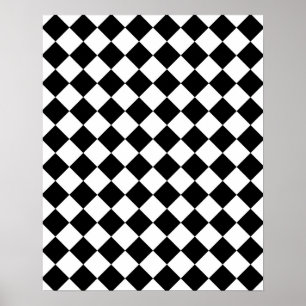 Affiches Classic Diamond noir et blanc Checkers