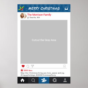 Affiches Classic Instagram Frame Christmas Party Photo Prop