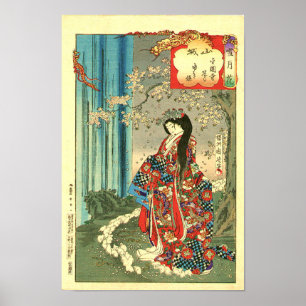 Affiches Classique Japonaise Geisha Lady - Art Japonais