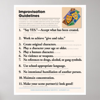 Affiches Classroom Improvisation Guidelines