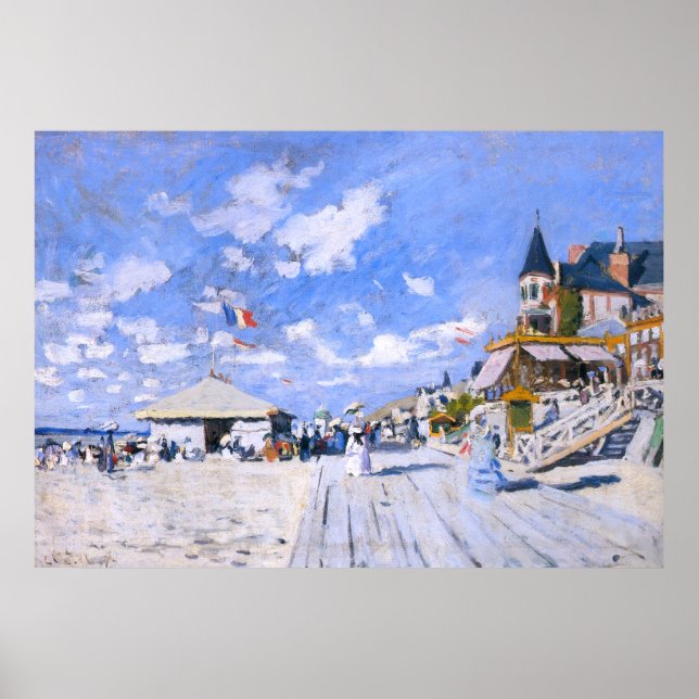 Affiches Claude Monet : À la plage de Trouville (Devant)