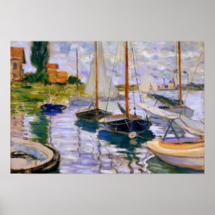 Affiches Claude Monet - Bateaux à voile sur la Seine
