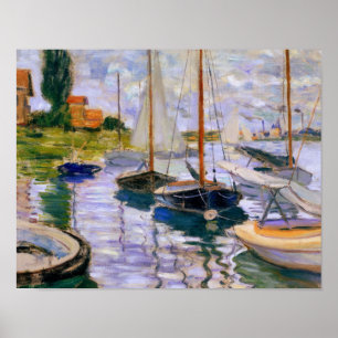 Affiches Claude Monet - Bateaux à voile sur la Seine
