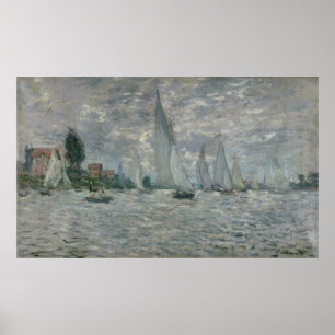 Affiches Claude Monet   Bateaux ou Regatta à Argenteuil