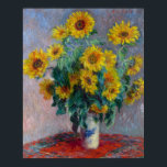 Affiches Claude Monet Bouquet de tournesols<br><div class="desc">Un vase de tournesols peint par Claude Monet.</div>