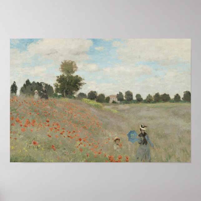 Affiches Claude Monet - Champ de pavot (Devant)