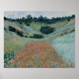 Affiches Claude Monet - Champ de pavot dans un creux près d