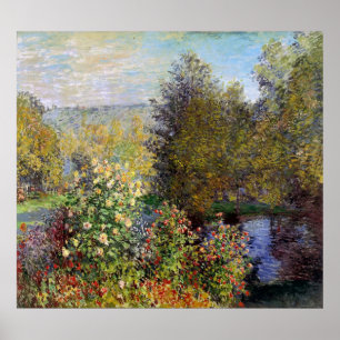 Affiches Claude Monet - Coin du jardin à Montgeron