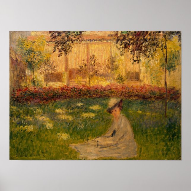 Affiches Claude Monet | Femme dans un jardin, 1876 (Devant)