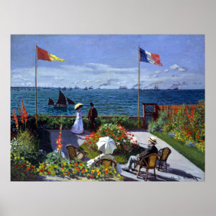 Affiches Claude Monet Garden à Sainte-Adresse