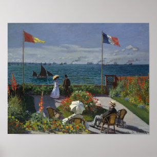 Affiches Claude Monet - Garden at Sainte-Adresse