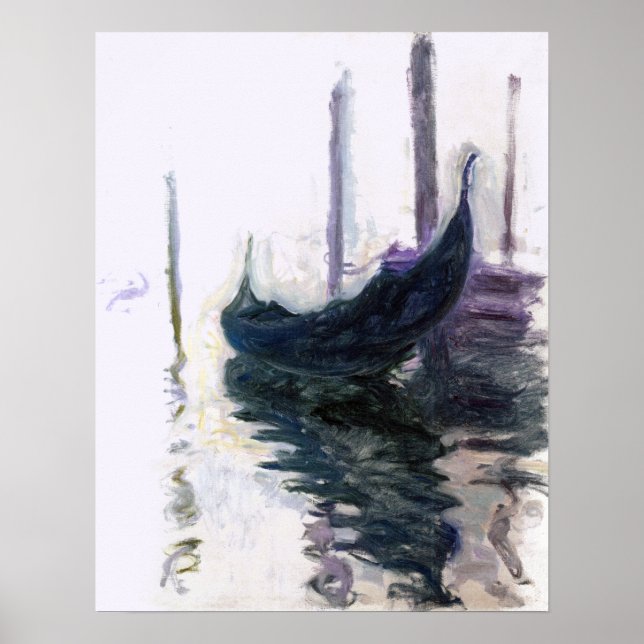 Affiches Claude Monet Gondola à Venise (Devant)