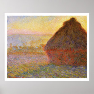 Affiches Claude Monet - Haystacks (au coucher du soleil)