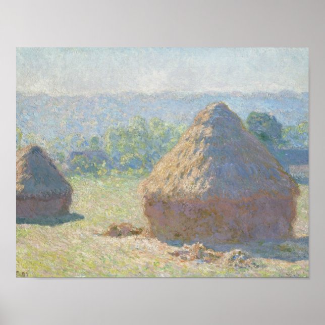 Affiches Claude Monet - Haystacks, Fin d'été (Devant)
