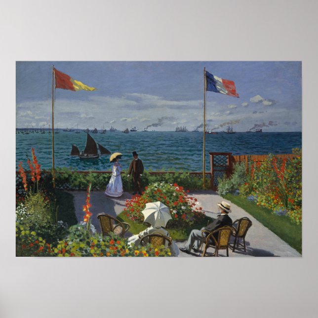 Affiches Claude Monet - Jardin de Sainte-Adresse (Devant)