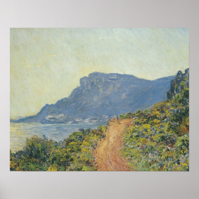 Affiches Claude Monet - La Corniche près de Monaco (Devant)