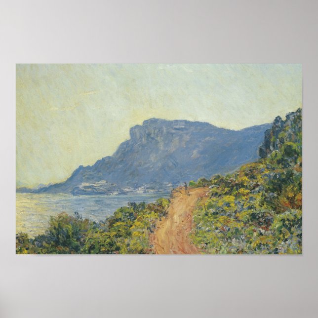 Affiches Claude Monet - La Corniche près de Monaco (Devant)