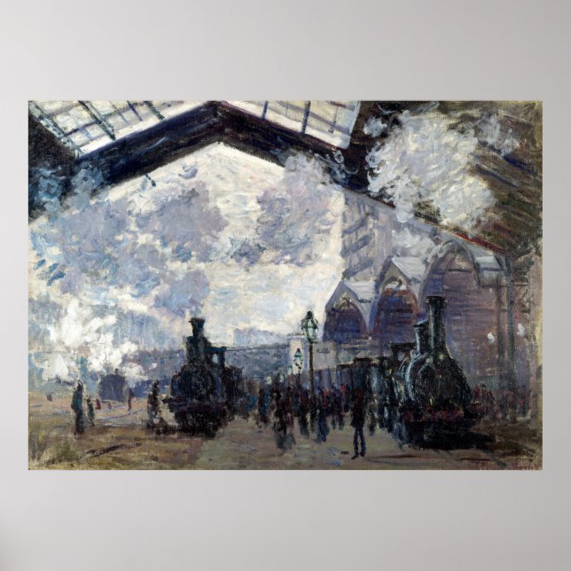 Affiches CLAUDE MONET - La gare st. Lazare 1877 (Devant)